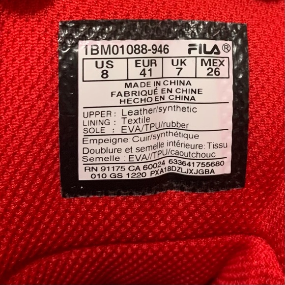 Fila Grant Hill 2 Basketball Shoes Trainers Sneakers Red Gum 1BM01088-946 MENS 8 - Picture 9 of 10